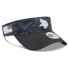 Minnesota Vikings New Era 2026 Salute To Service Adjustable Visor - Black