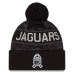 Шапка с помпоном Jacksonville Jaguars New Era 2026 Salute To Service Cuffed - Black