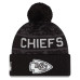 Шапка с помпоном Kansas City Chiefs New Era 2026 Salute To Service Cuffed - Black