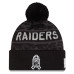 Шапка с помпоном Las Vegas Raiders New Era 2026 Salute To Service Cuffed - Black