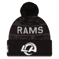 Шапка с помпоном Los Angeles Rams New Era 2026 Salute To Service Cuffed - Black