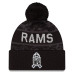 Шапка с помпоном Los Angeles Rams New Era 2026 Salute To Service Cuffed - Black