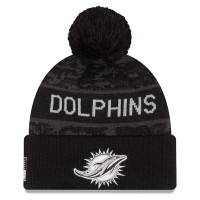 Шапка с помпоном Miami Dolphins New Era 2026 Salute To Service Cuffed - Black