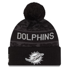 Шапка с помпоном Miami Dolphins New Era 2026 Salute To Service Cuffed - Black Шапка с помпоном Miami Dolphins New Era 2026 Salute To Service Cuffed - Black