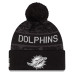 Шапка с помпоном Miami Dolphins New Era 2026 Salute To Service Cuffed - Black Шапка с помпоном Miami Dolphins New Era 2026 Salute To Service Cuffed - Black