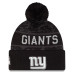 Шапка с помпоном New York Giants New Era 2026 Salute To Service Cuffed - Black