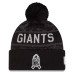 Шапка с помпоном New York Giants New Era 2026 Salute To Service Cuffed - Black
