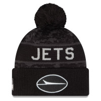 Шапка с помпоном New York Jets New Era 2026 Salute To Service Cuffed - Black