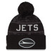 Шапка с помпоном New York Jets New Era 2026 Salute To Service Cuffed - Black