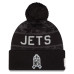 Шапка с помпоном New York Jets New Era 2026 Salute To Service Cuffed - Black