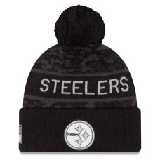 Шапка с помпоном Pittsburgh Steelers New Era 2026 Salute To Service Cuffed - Black Шапка с помпоном Pittsburgh Steelers New Era 2026 Salute To Service Cuffed - Black