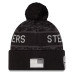 Шапка с помпоном Pittsburgh Steelers New Era 2026 Salute To Service Cuffed - Black