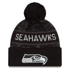 Шапка с помпоном Seattle Seahawks New Era 2026 Salute To Service Cuffed - Black Шапка с помпоном Seattle Seahawks New Era 2026 Salute To Service Cuffed - Black