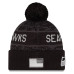Шапка с помпоном Seattle Seahawks New Era 2026 Salute To Service Cuffed - Black