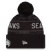 Шапка с помпоном Seattle Seahawks New Era 2026 Salute To Service Cuffed - Black