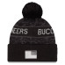 Шапка с помпоном Tampa Bay Buccaneers New Era 2026 Salute To Service Cuffed - Black