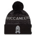 Шапка с помпоном Tampa Bay Buccaneers New Era 2026 Salute To Service Cuffed - Black