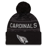 Шапка с помпоном Arizona Cardinals New Era 2026 Salute To Service Cuffed - Black