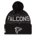 Шапка с помпоном Atlanta Falcons New Era 2026 Salute To Service Cuffed - Black