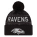 Шапка с помпоном Baltimore Ravens New Era 2026 Salute To Service Cuffed - Black Шапка с помпоном Baltimore Ravens New Era 2026 Salute To Service Cuffed - Black