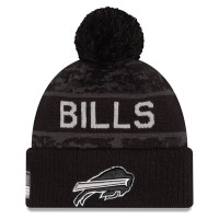 Шапка с помпоном Buffalo Bills New Era 2026 Salute To Service Cuffed - Black