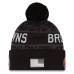 Шапка с помпоном Cleveland Browns New Era 2026 Salute To Service Cuffed - Black