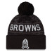 Шапка с помпоном Cleveland Browns New Era 2026 Salute To Service Cuffed - Black