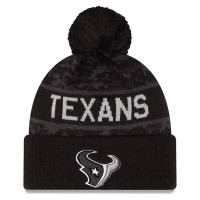 Шапка с помпоном Houston Texans New Era 2026 Salute To Service Cuffed - Black