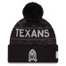 Шапка с помпоном Houston Texans New Era 2026 Salute To Service Cuffed - Black