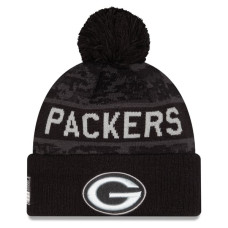 Шапка с помпоном Green Bay Packers New Era 2026 Salute To Service Cuffed - Black Шапка с помпоном Green Bay Packers New Era 2026 Salute To Service Cuffed - Black