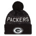 Шапка с помпоном Green Bay Packers New Era 2026 Salute To Service Cuffed - Black