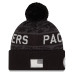 Шапка с помпоном Green Bay Packers New Era 2026 Salute To Service Cuffed - Black
