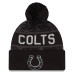 Шапка с помпоном Indianapolis Colts New Era 2026 Salute To Service Cuffed - Black