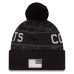 Шапка с помпоном Indianapolis Colts New Era 2026 Salute To Service Cuffed - Black