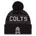 Шапка с помпоном Indianapolis Colts New Era 2026 Salute To Service Cuffed - Black