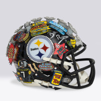 Ben Roethlisberger Pittsburgh Steelers Autographed Fanatics Authentic Riddell Speed Mini Helmet - Art by Charles Fazzino - NF70444312