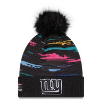 Женская шапка с помпоном New York Giants New Era 2026 NFL Crucial Catch Cuffed - Black