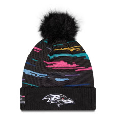 Женская шапка с помпоном Baltimore Ravens New Era 2026 NFL Crucial Catch Cuffed - Black Женская шапка с помпоном Baltimore Ravens New Era 2026 NFL Crucial Catch Cuffed - Black