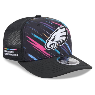 Детская бейсболка Philadelphia Eagles New Era 2026 NFL Crucial Catch 9SEVENTY Adjustable - Black