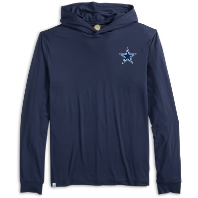 Футболка Dallas Cowboys johnnie-O Navy Talon Long Sleeve Hooded