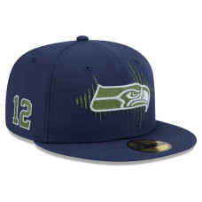 Бейсболка Seattle Seahawks New Era Rivalries Collection 59FIFTY - College Navy