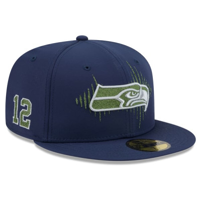 Бейсболка Seattle Seahawks New Era Rivalries Collection 59FIFTY - College Navy