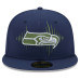 Бейсболка Seattle Seahawks New Era Rivalries Collection 59FIFTY - College Navy