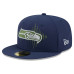Бейсболка Seattle Seahawks New Era Rivalries Collection 59FIFTY - College Navy