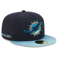 Бейсболка Miami Dolphins New Era Rivalries Collection 59FIFTY - Navy