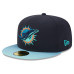 Бейсболка Miami Dolphins New Era Rivalries Collection 59FIFTY - Navy