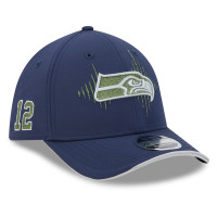 Бейсболка Seattle Seahawks New Era Rivalries Collection 39THIRTY M-Crown Stretch - College Navy
