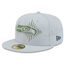Бейсболка Seattle Seahawks New Era Rivalries Collection Fan Pack Side Script 59FIFTY - Gray