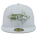 Бейсболка Seattle Seahawks New Era Rivalries Collection Fan Pack Side Script 59FIFTY - Gray