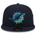 Бейсболка Miami Dolphins New Era Rivalries Collection Fan Pack Side Script 59FIFTY - Navy